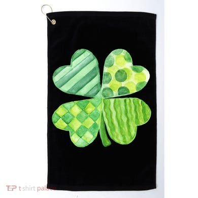 Cute 4 Leaf Clover Irish St Patricks Day Golf Towel
