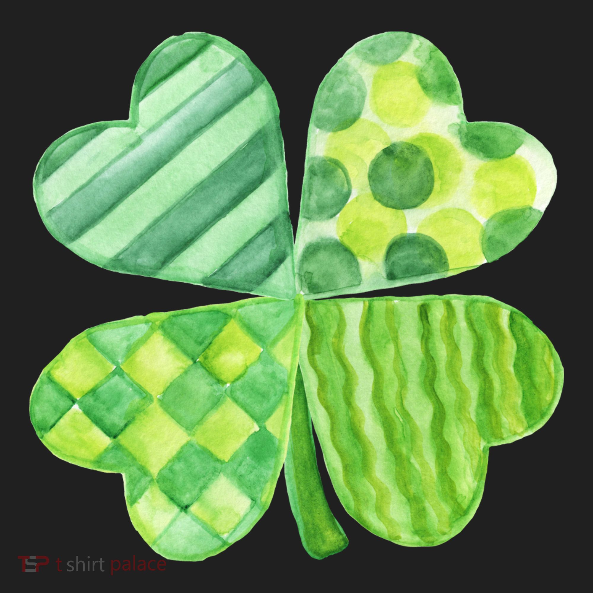 Cute 4 Leaf Clover Irish St Patricks Day Golf Towel