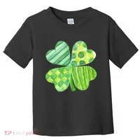 Cute 4 Leaf Clover Irish St Patricks Day Toddler T-Shirt thumb 0
