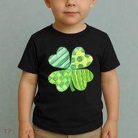 Cute 4 Leaf Clover Irish St Patricks Day Toddler T-Shirt thumb 2