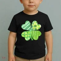 Cute 4 Leaf Clover Irish St Patricks Day Toddler T-Shirt thumb 2