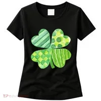 Cute 4 Leaf Clover Irish St Patricks Day Women's T-Shirt thumb 0