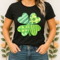 Cute 4 Leaf Clover Irish St Patricks Day Women's T-Shirt thumb 2