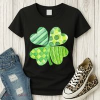 Cute 4 Leaf Clover Irish St Patricks Day Women's T-Shirt thumb 3