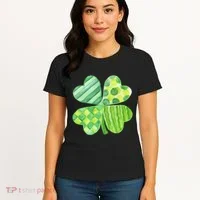 Cute 4 Leaf Clover Irish St Patricks Day Women's T-Shirt thumb 4