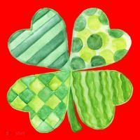 Cute 4 Leaf Clover Irish St Patricks Day Santa Hat thumb 1
