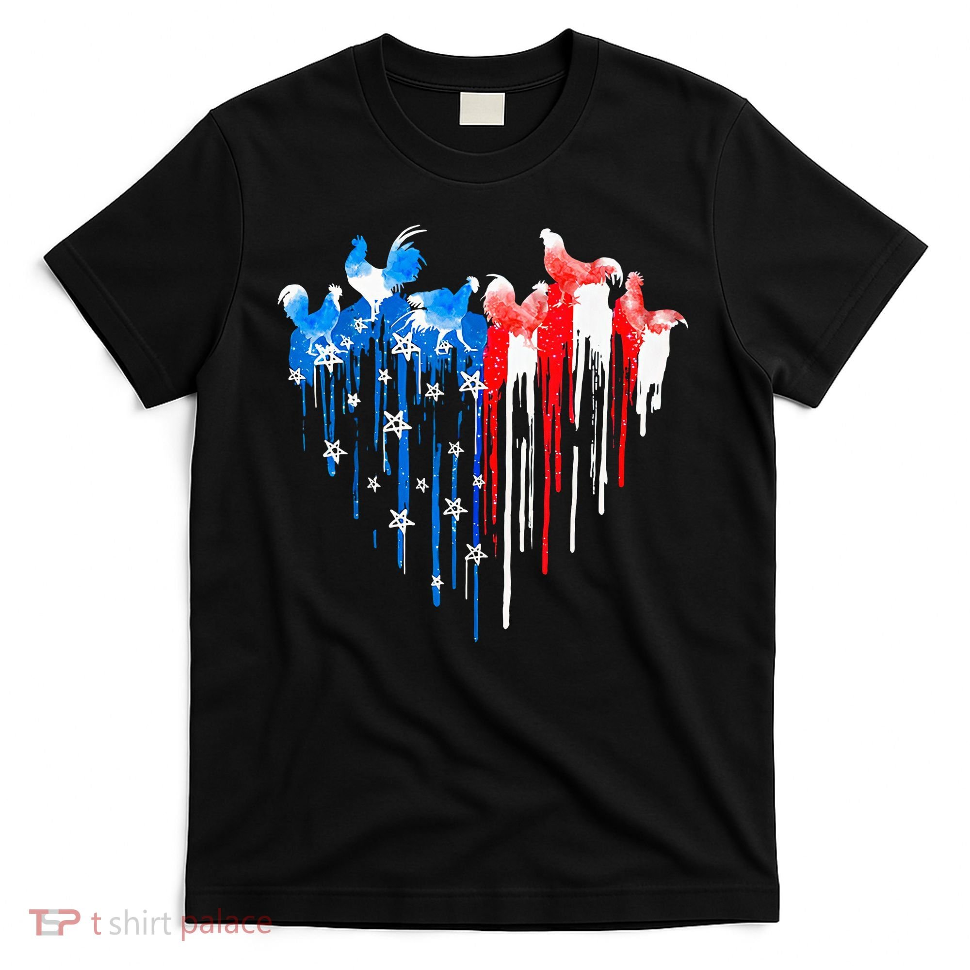 Chicken 4th Of July Patriotic Chicken American Flag Chicken T-Shirt