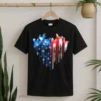 Chicken 4th Of July Patriotic Chicken American Flag Chicken T-Shirt thumb 2