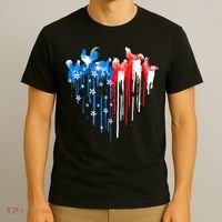 Chicken 4th Of July Patriotic Chicken American Flag Chicken T-Shirt thumb 3