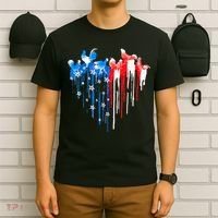 Chicken 4th Of July Patriotic Chicken American Flag Chicken T-Shirt thumb 6