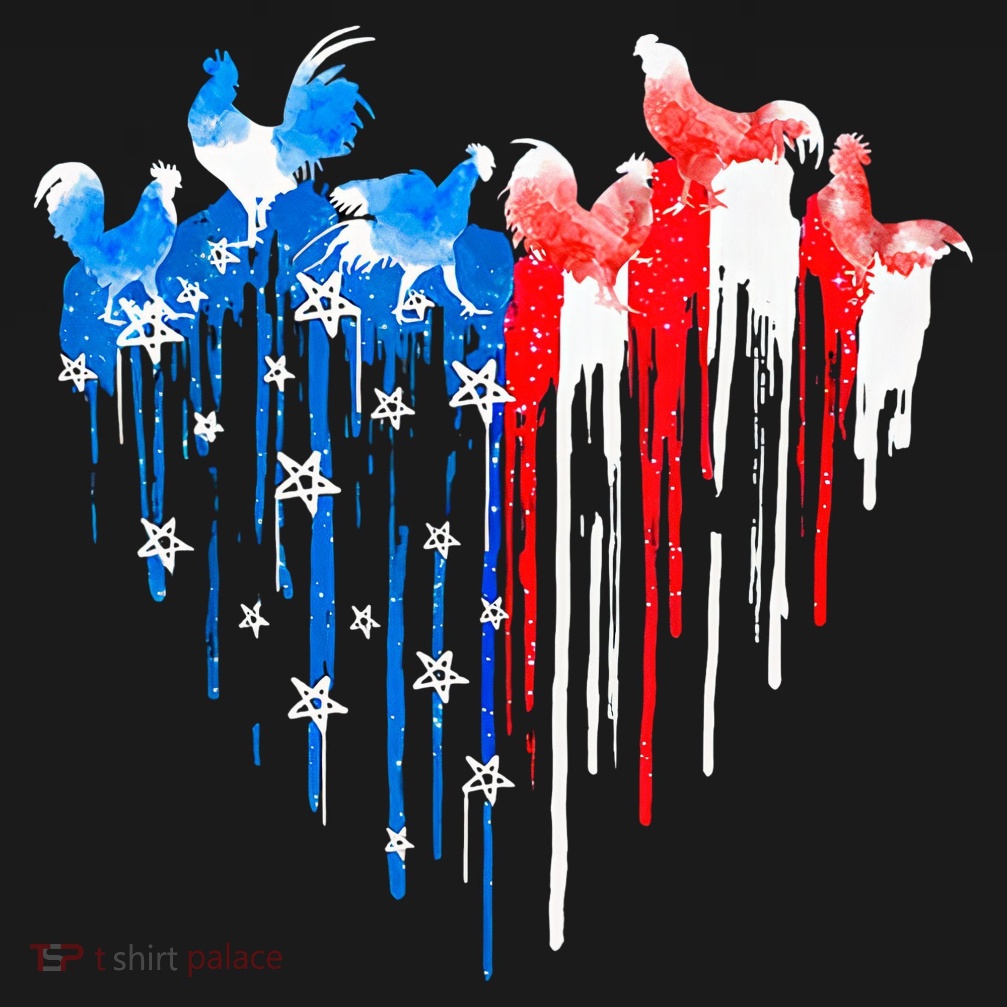 Chicken 4th Of July Patriotic Chicken American Flag Chicken T-Shirt