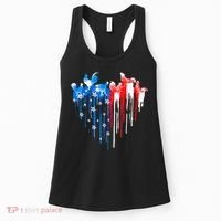 Chicken 4th Of July Patriotic Chicken American Flag Chicken Women's Tank Top thumb 0