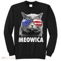 Cat 4th Of July Meowica American Flag Sunglasses Sweatshirt thumb 0