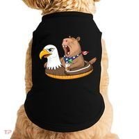 Capybara 4TH Of July Funny Pool Party Doggie Tank thumb 0