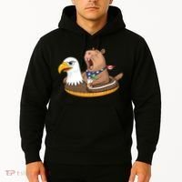 Capybara 4TH Of July Funny Pool Party Hoodie thumb 2