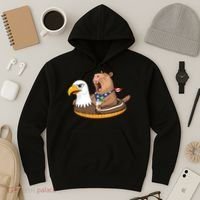 Capybara 4TH Of July Funny Pool Party Hoodie thumb 3
