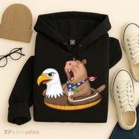 Capybara 4TH Of July Funny Pool Party Hoodie thumb 4