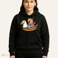 Capybara 4TH Of July Funny Pool Party Hoodie thumb 5