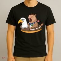 Capybara 4TH Of July Funny Pool Party T-Shirt thumb 3