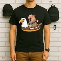 Capybara 4TH Of July Funny Pool Party T-Shirt thumb 6
