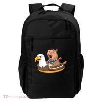 Capybara 4TH Of July Funny Pool Party Backpack thumb 0