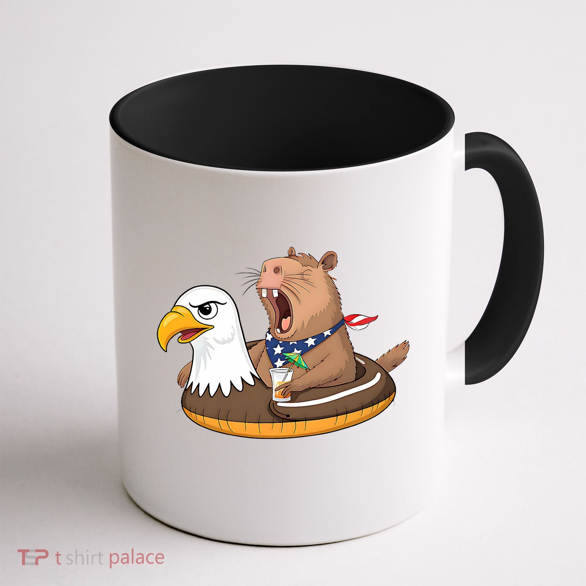 Capybara 4TH Of July Funny Pool Party Coffee Mug