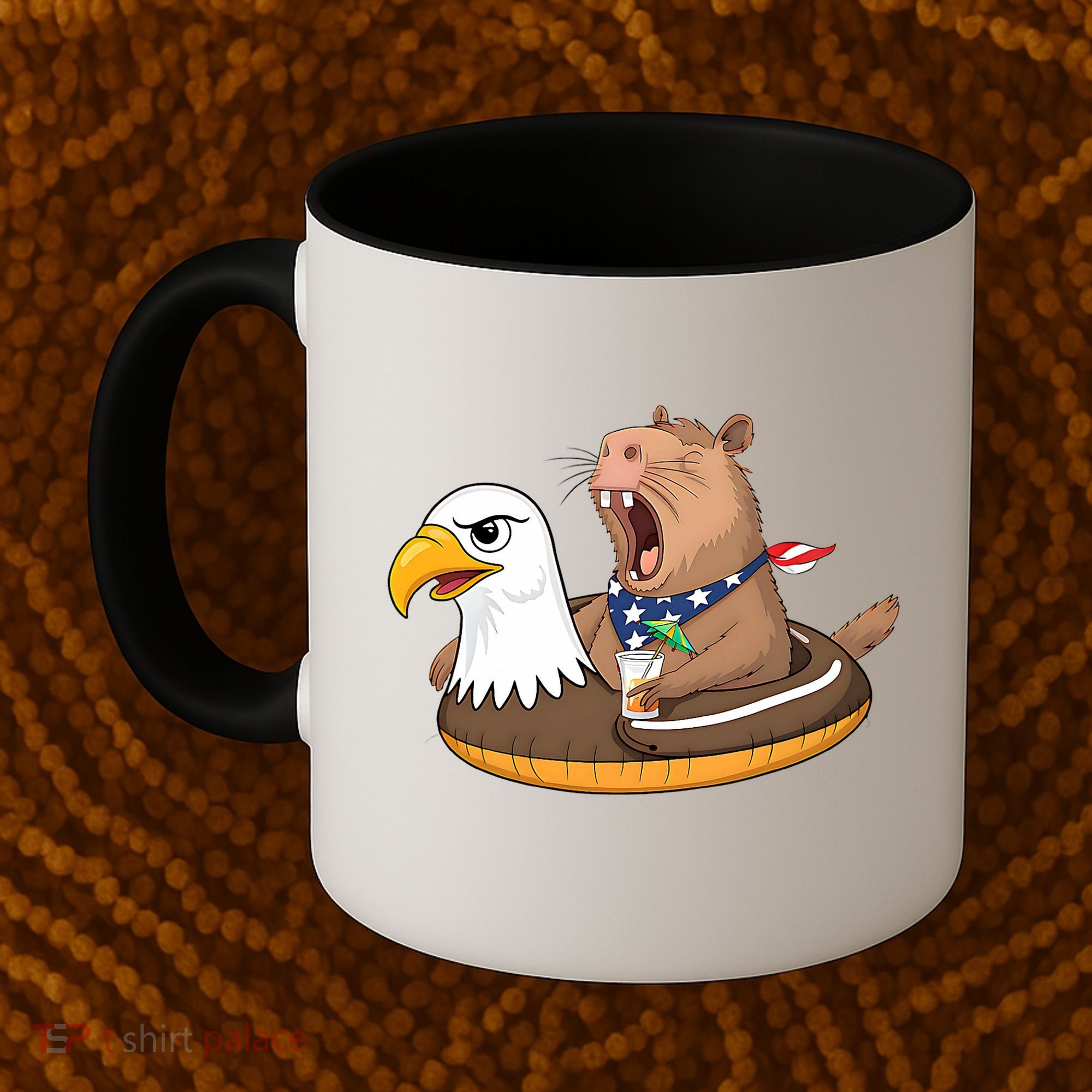 Capybara 4TH Of July Funny Pool Party Coffee Mug