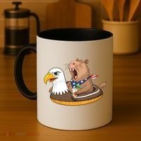 Capybara 4TH Of July Funny Pool Party Coffee Mug thumb 4