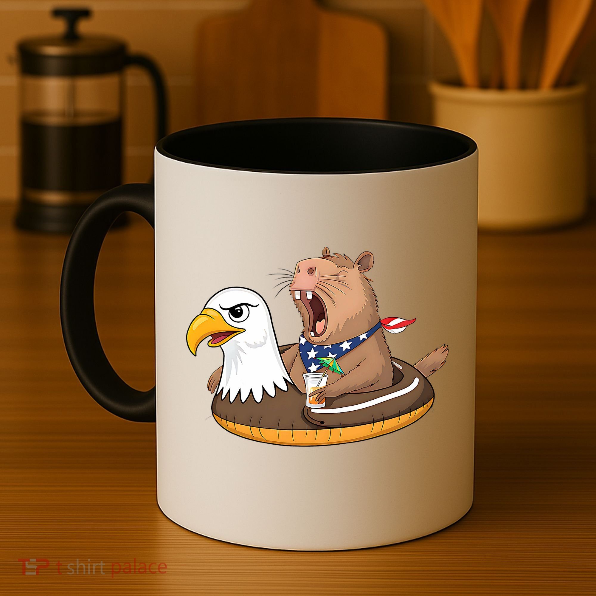 Capybara 4TH Of July Funny Pool Party Coffee Mug