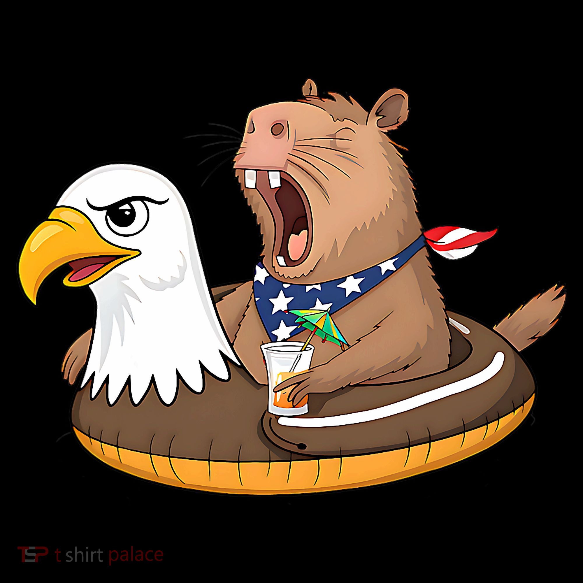 Capybara 4TH Of July Funny Pool Party Coffee Mug