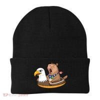 Capybara 4TH Of July Funny Pool Party Beanie thumb 0