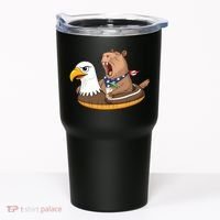 Capybara 4TH Of July Funny Pool Party Tumbler thumb 0