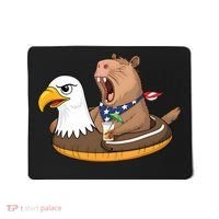 Capybara 4TH Of July Funny Pool Party Mousepad thumb 0