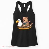 Capybara 4TH Of July Funny Pool Party Women's Tank Top thumb 0