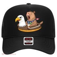 Capybara 4TH Of July Funny Pool Party Hat thumb 0