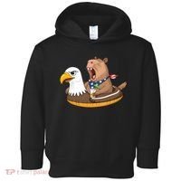 Capybara 4TH Of July Funny Pool Party Toddler Hoodie thumb 0