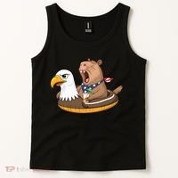 Capybara 4TH Of July Funny Pool Party Tank Top thumb 2