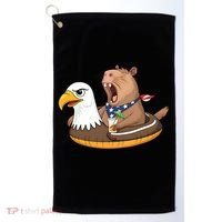 Capybara 4TH Of July Funny Pool Party Golf Towel thumb 0