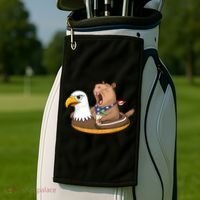 Capybara 4TH Of July Funny Pool Party Golf Towel thumb 2
