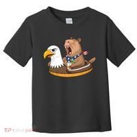 Capybara 4TH Of July Funny Pool Party Toddler T-Shirt thumb 0