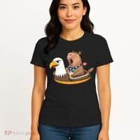 Capybara 4TH Of July Funny Pool Party Women's T-Shirt thumb 4