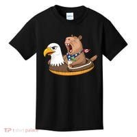 Capybara 4TH Of July Funny Pool Party Kids T-Shirt thumb 0