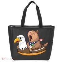Capybara 4TH Of July Funny Pool Party Tote Bag thumb 0