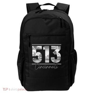 Cincinnati 513 Area Code Skyline Ohio Vintage Backpack