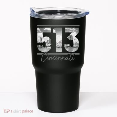 Cincinnati 513 Area Code Skyline Ohio Vintage Tumbler