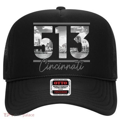 Cincinnati 513 Area Code Skyline Ohio Vintage Hat