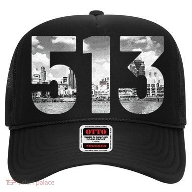 Cincinnati 513 Area Code Skyline Ohio Vintage Hat