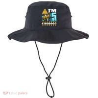 Construction 5th Birthday Boy Funny Gift 5 Bulldozer Digger Truck Funny Gift Bucket Hat thumb 0