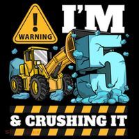 Construction 5th Birthday Boy Funny Gift 5 Bulldozer Digger Truck Funny Gift Coffee Mug thumb 5