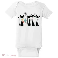 Cats 50s Cat Mid Century Baby Bodysuit thumb 0